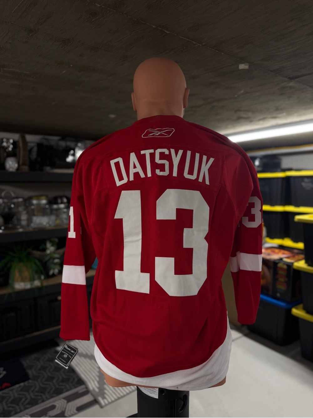 Official Reebok Red Datsyuk #13 Men's Hockey Jersey